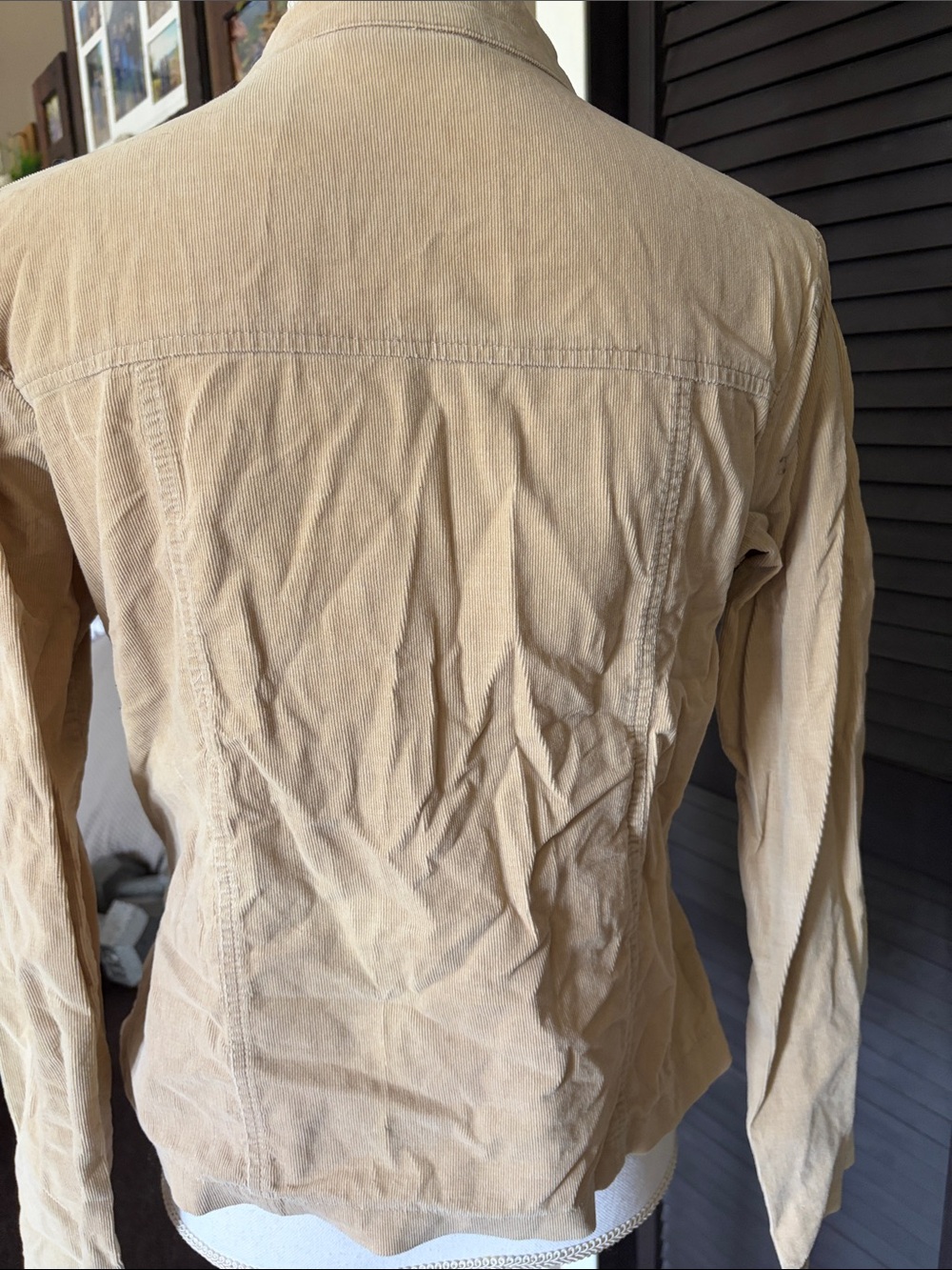 Utility Button-Front Jacket in Tan - Picture 3 of 5